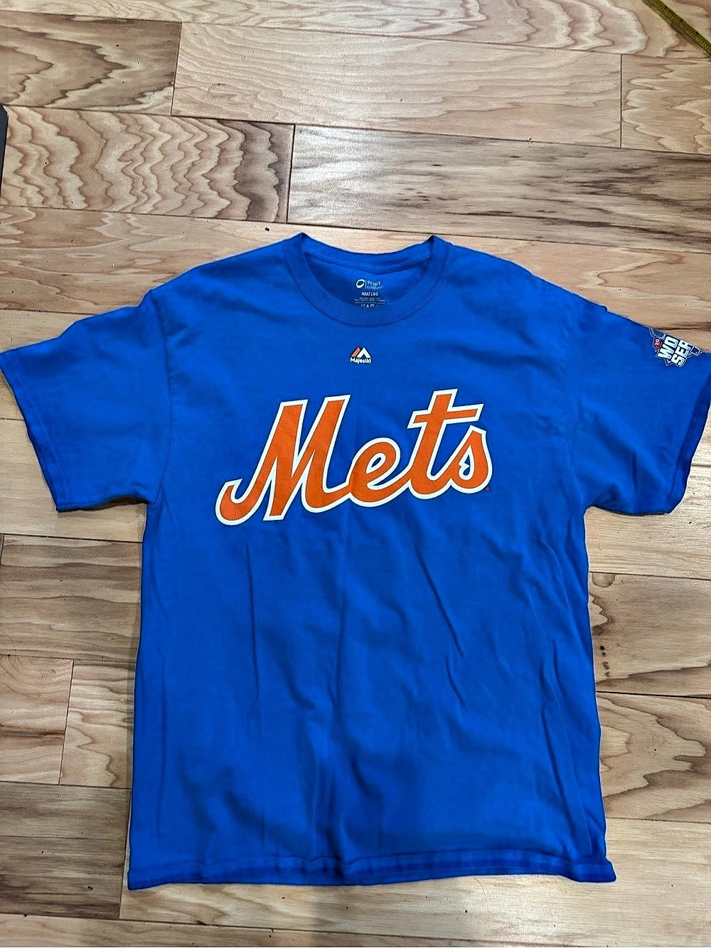New York Mets David Wright #5 Shirt Adult Large Blue 2015 World Series MLB